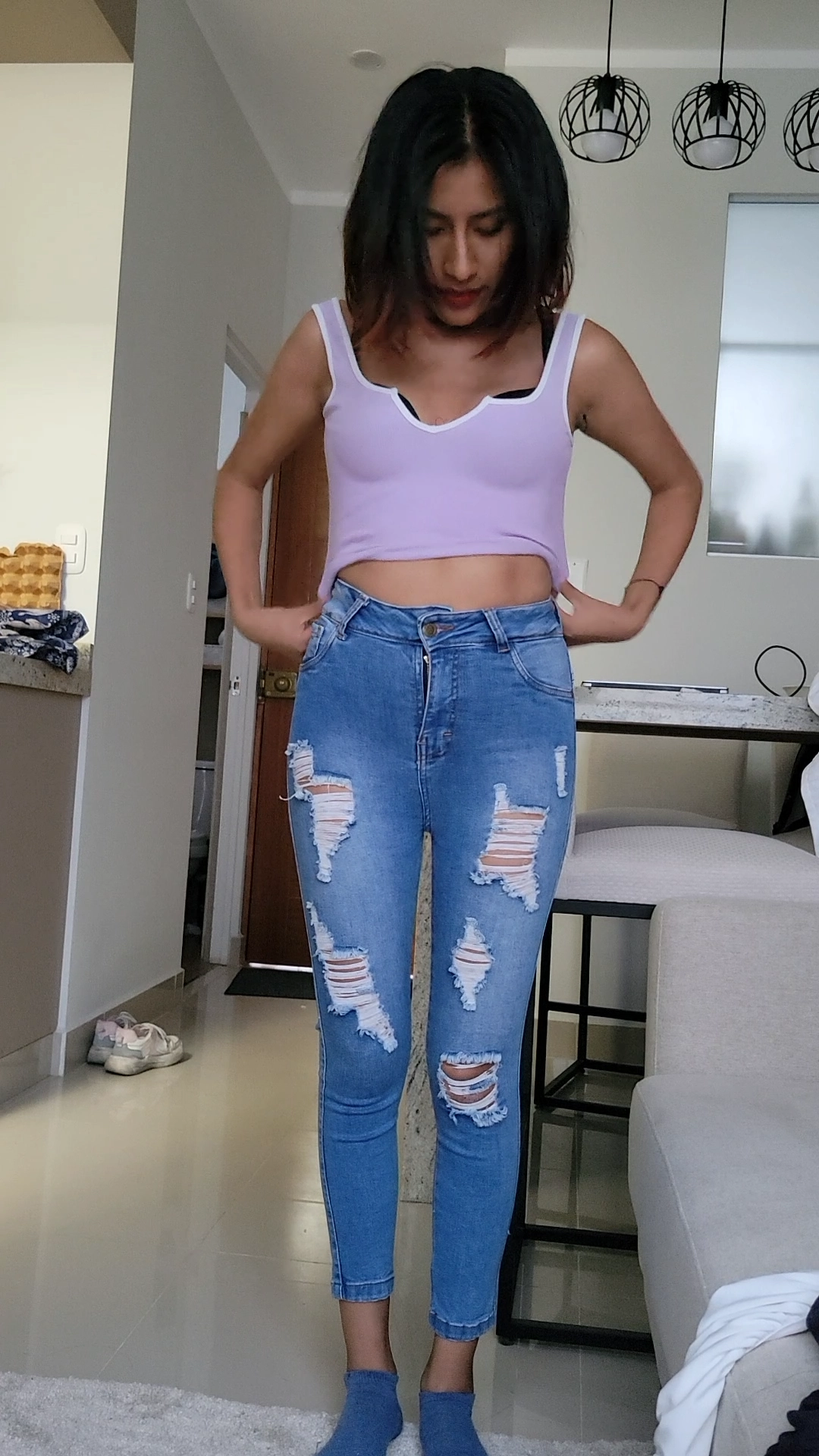 Tight Jeans & Crop Top