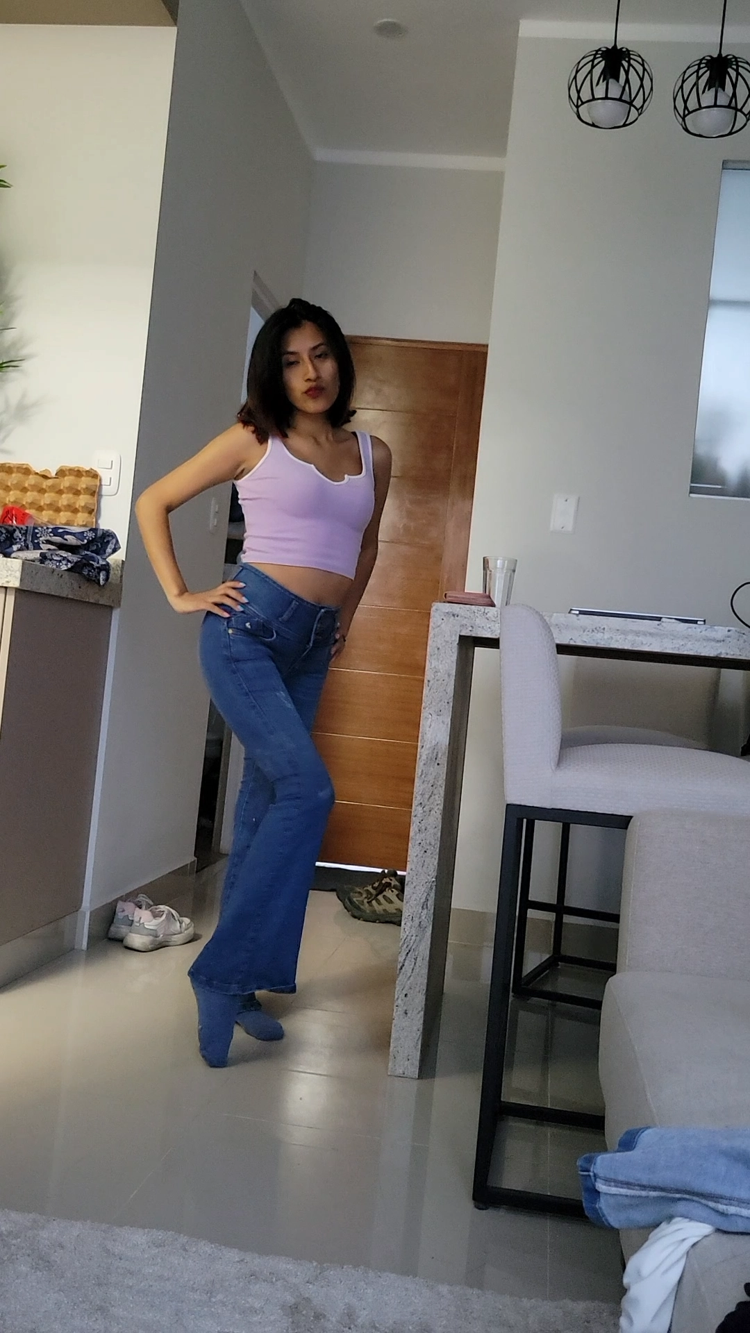 Tight Jeans & Crop Top